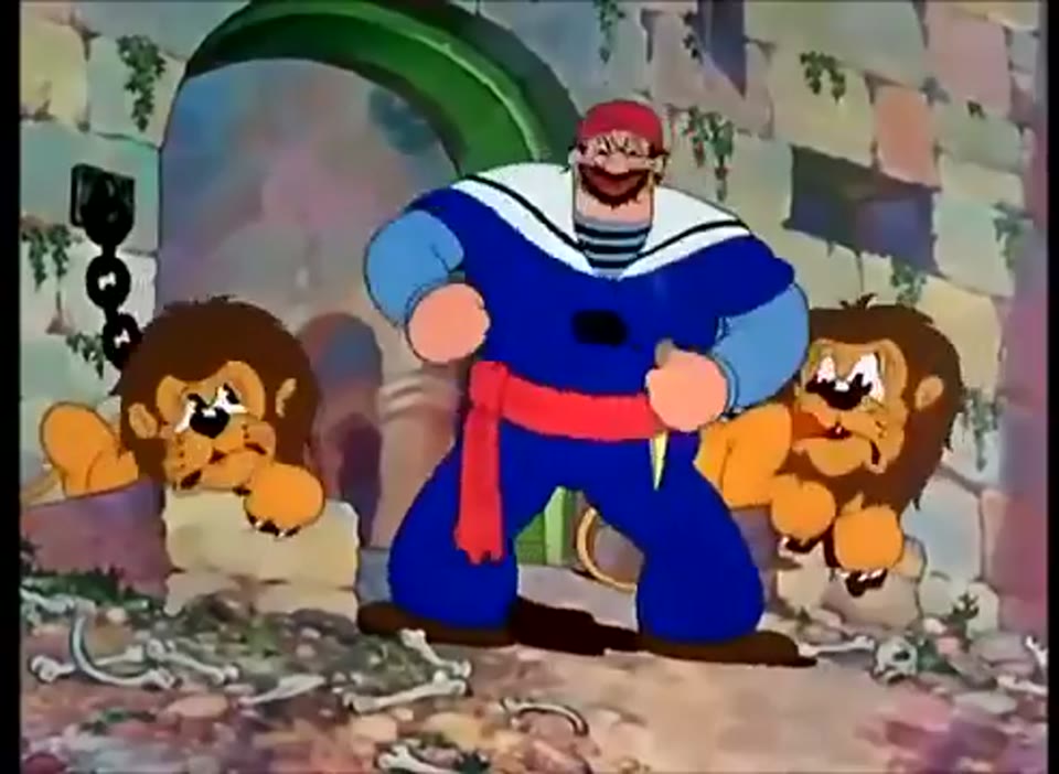 Scene from Popeye Meets Sindbad